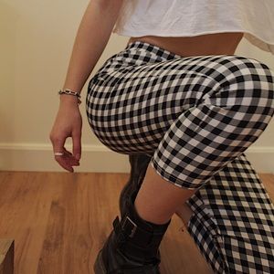 Gingham pants 7/8